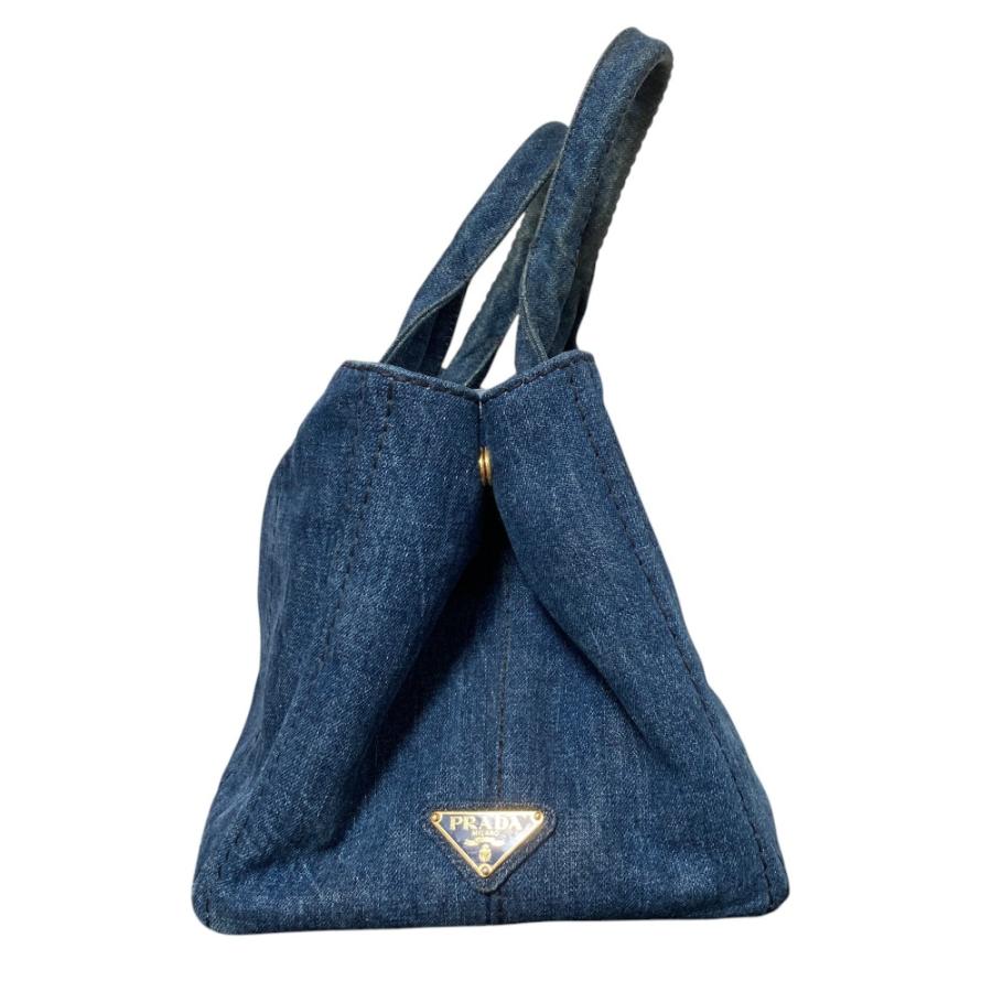 ⬛︎ PRADA プラダ カナパ　トートバッグ デニム インディゴ PRADA（プラダ） 良品 デニム カナパ トートバッグ インディゴ