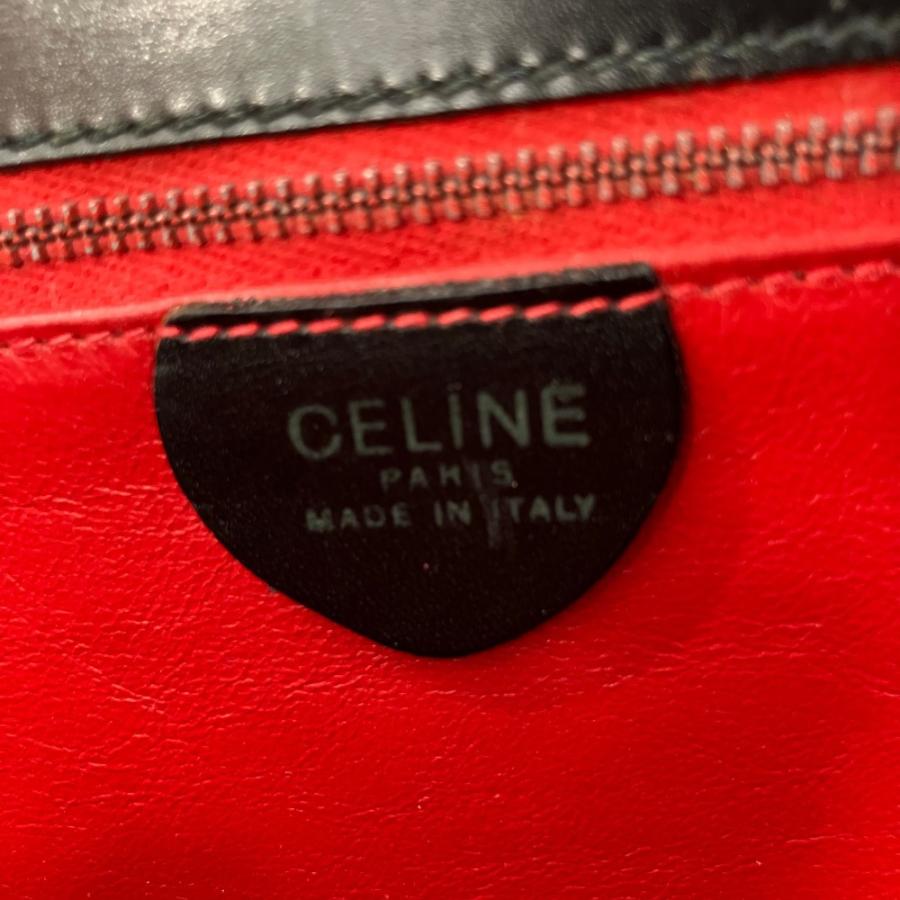 CELINE（セリーヌ） 美品 ビット金具 レザーハンドバッグ ブラック