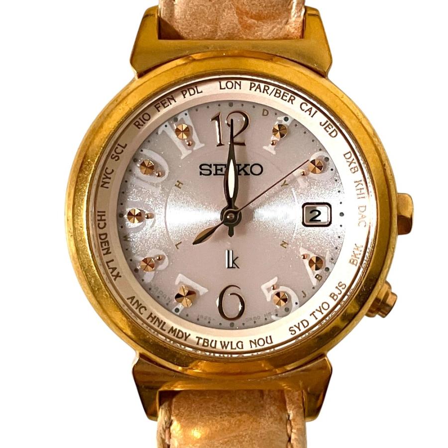【美品】SEIKO ルキアComfotex電波ソーラー腕時計1B25-0AK0 SEIKO（セイコー） 良品 ルキア ソーラー レディースウォッチ 腕時計