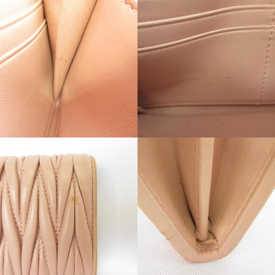 miu miu（ミュウミュウ） 良品 レザー マテラッセ ロングウォレット 長 