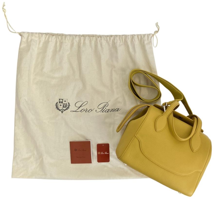 Loro Piana（ロロピアーナ） 美品 ハッピーデー セージア レザートート 