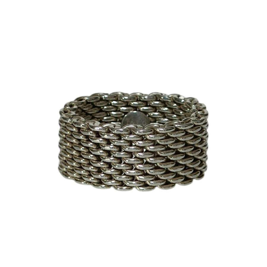 m*n様 ティファニー　サマセットメッシュリング　15号　シルバー925 新品仕 TIFFANY&Co.（ティファニー） 新品同様 TIFFANY&Co 925 サマセット