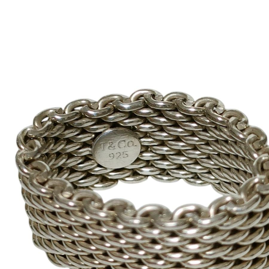 m*n様 ティファニー　サマセットメッシュリング　15号　シルバー925 新品仕 TIFFANY&Co.（ティファニー） 新品同様 TIFFANY&Co 925 サマセット