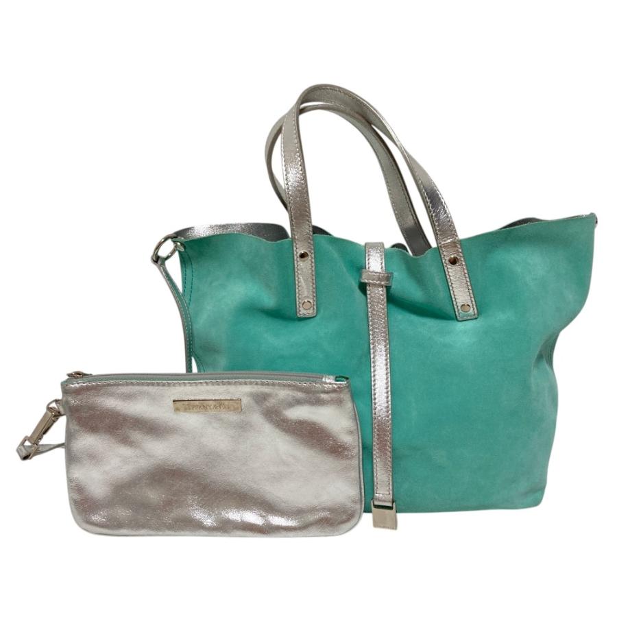 TIFFANY&Co.（ティファニー） 良品 リバーシブル トートバッグ ブルー