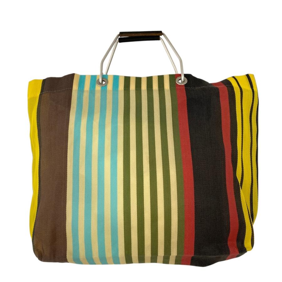 MARNI（マルニ） 良品 フラワーカフェ ストライプ トートバッグ マルチ