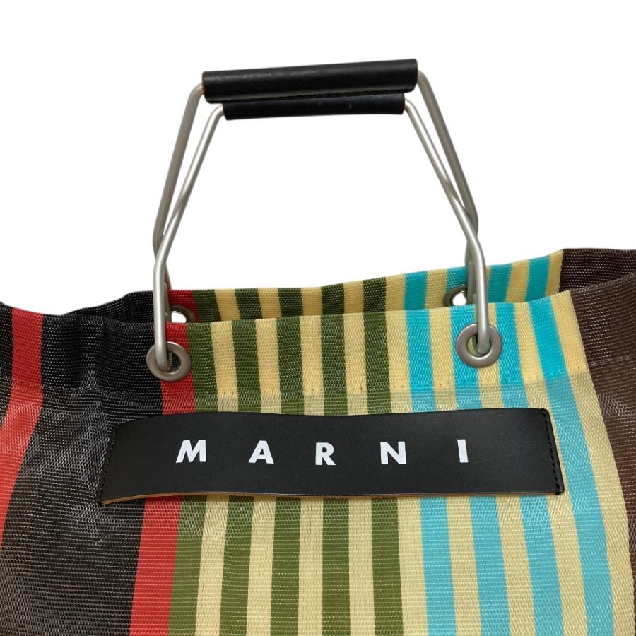 MARNI（マルニ） 良品 フラワーカフェ ストライプ トートバッグ マルチ