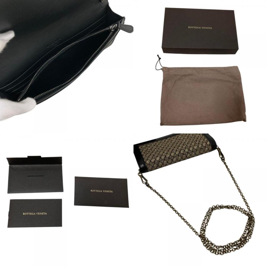 BOTTEGA VENETA イントレチャート チェーンウォレット 美品 BOTTEGA VENETA ボッテガヴェネタ イントレチャート チェーン