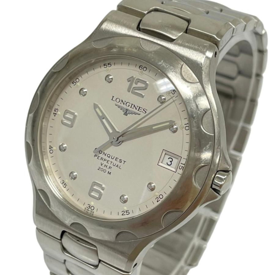 [美品、稼働品 ] ロンジン Conquest コンクエスレディース中古品 LONGINES（ロンジン） 美品 コンクエスト 腕時計 L1.636.4 白文字盤