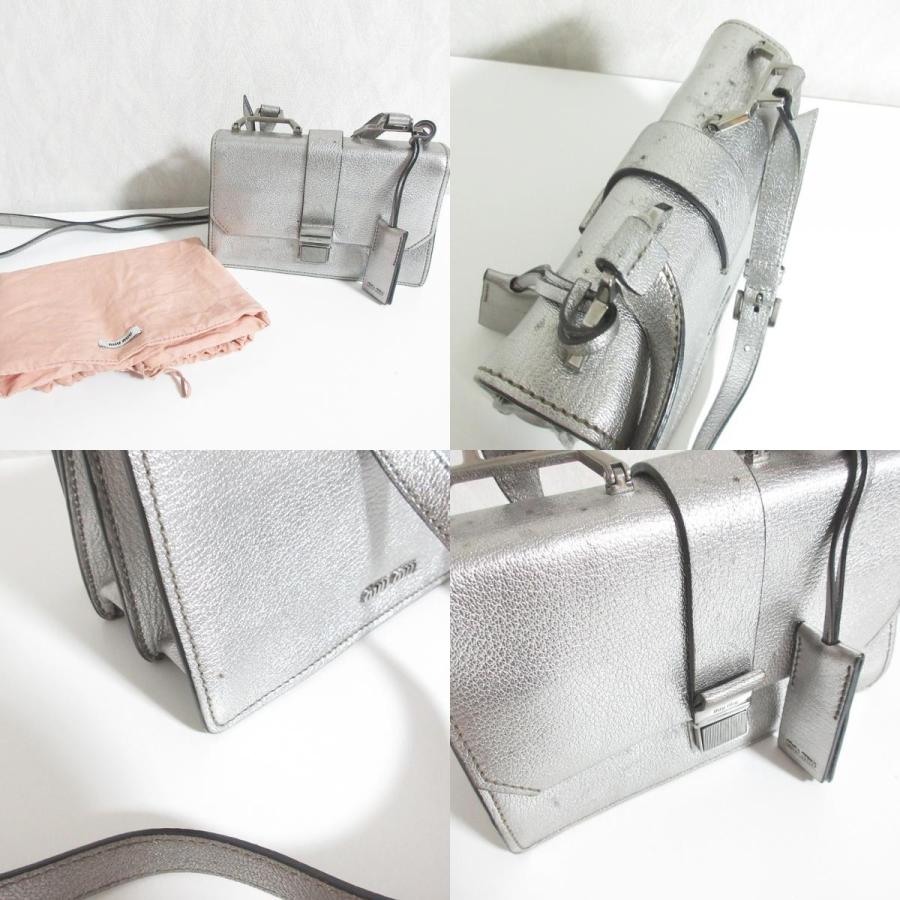 miu miu（ミュウミュウ） マドラス レザー ショルダーバッグ 5BH609