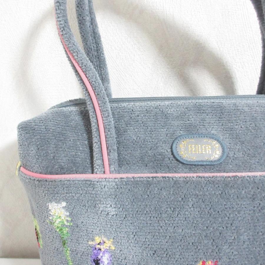 feiler（フェイラー） 美品 シュニール フラワー トートバッグ