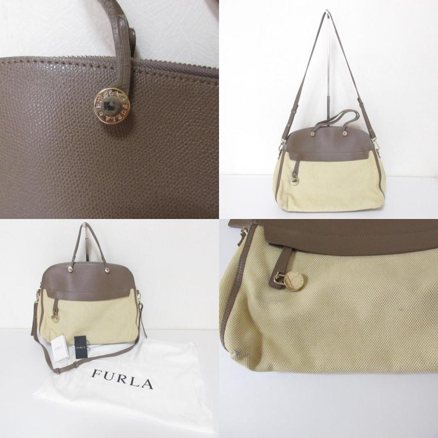 FURLA（フルラ） パイパー キャンバス レザー 2way ショルダーバッグ 