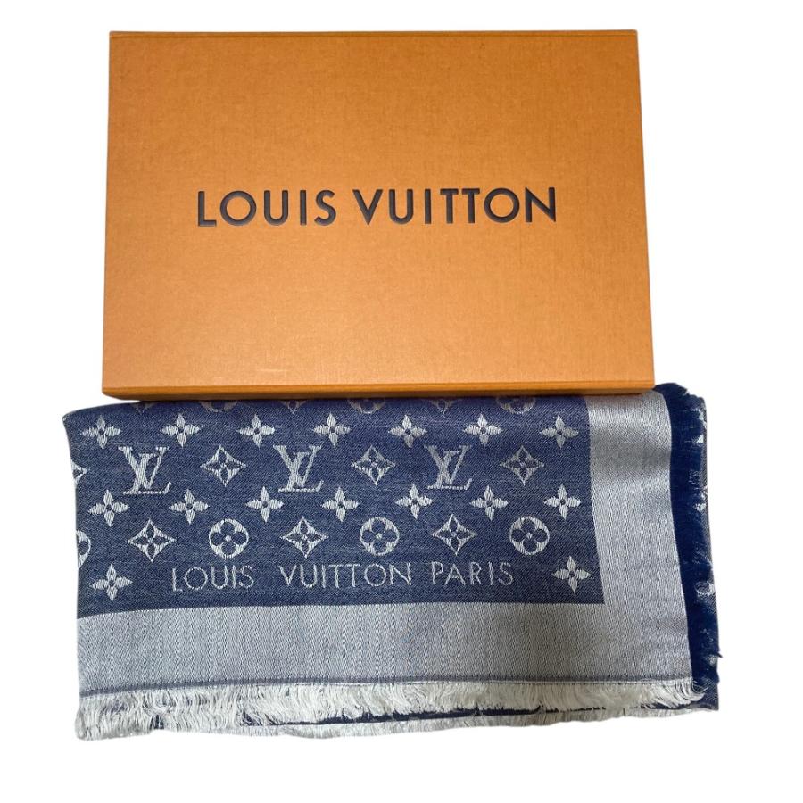 LOUIS VUITTON（ルイ・ヴィトン） 美品 ショール・モノグラム デニム