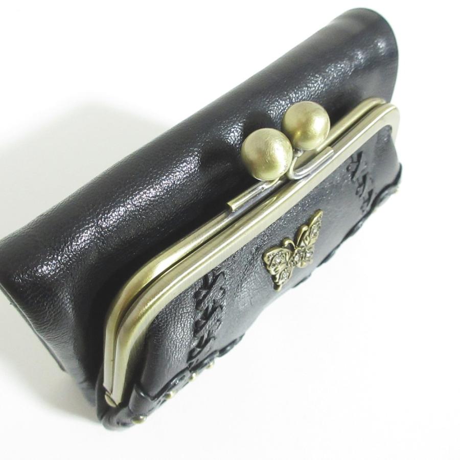 ANNA SUI（アナスイ） 美品 マチルダ がま口 二つ折り財布 レザー