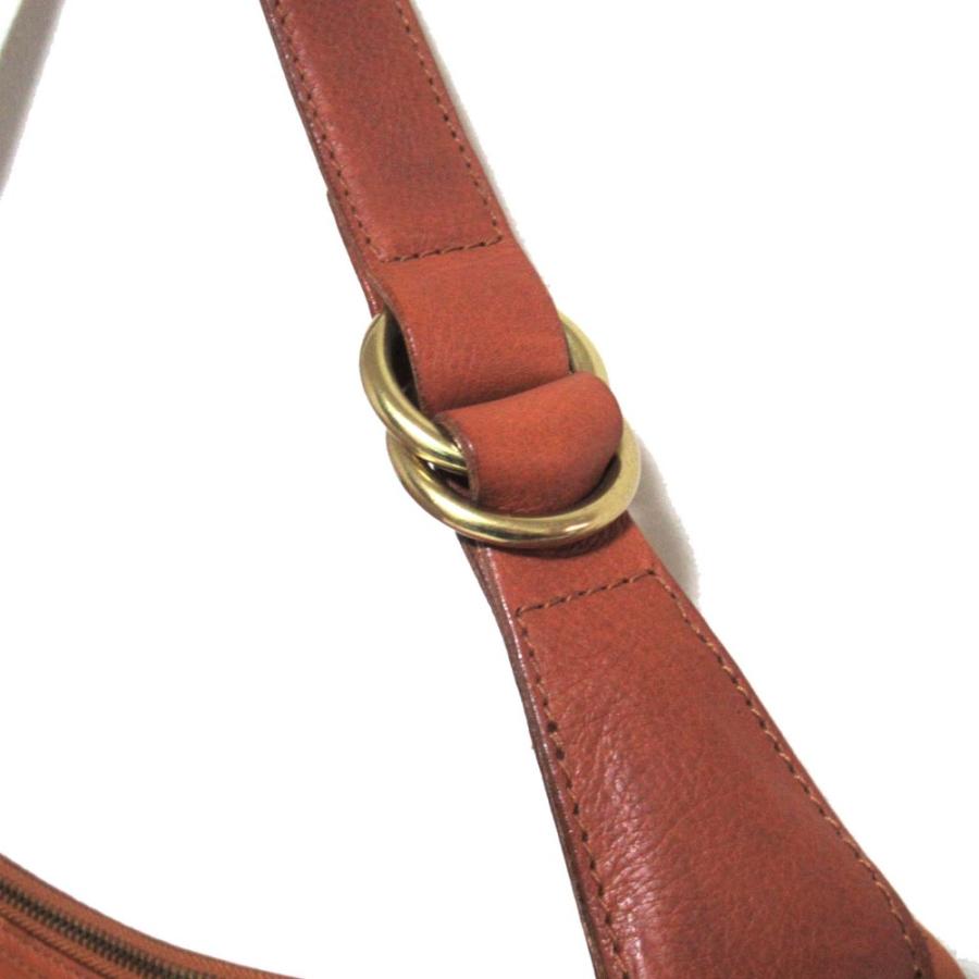 美品 RALPH LAUREN ラルフローレン シュリンクレザー ワンショルダー 