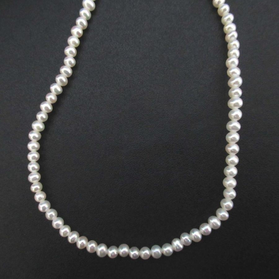 agete（アガット） 美品 agate シルバー 淡水パール ロングネックレス