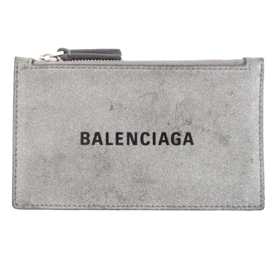 新品未使用✨️ バレンシアガ コンパクトウォレット ユニセックス シルバー バレンシアガ コンパクトウォレット シルバー ユニセックス レザー 三