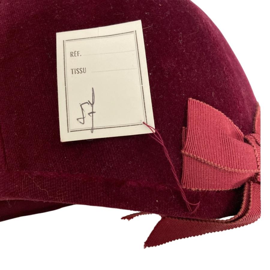 美品 HERMES エルメス ベルベット 乗馬用 ヘルメット ボルドー レディース 古着 中古_5