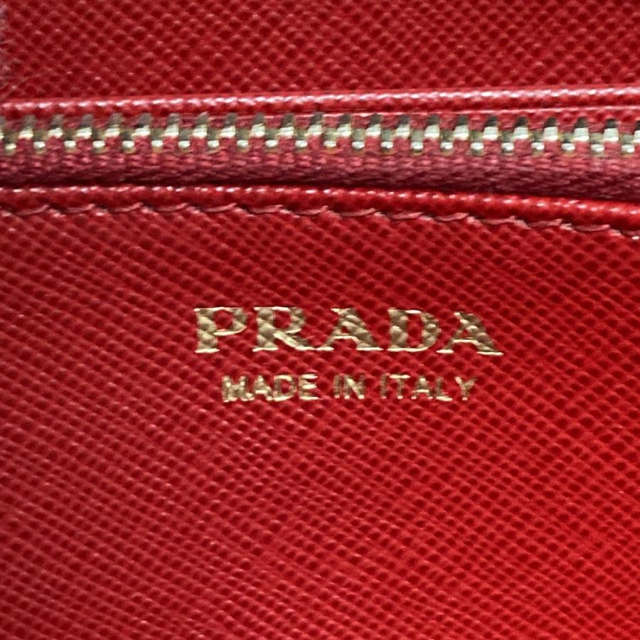 PRADA（プラダ） 良品 サフィアーノレザー リボンモチーフ ラウンド