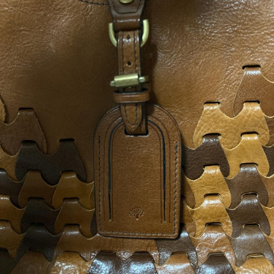 Mulberry（マルベリー） 良品 編み込みレザー トートバッグ ブラウン