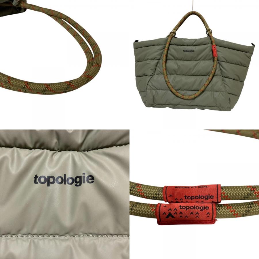 Topologieトポロジー トMarche Tote Large ートバッグ緑 Topologie（トポロジー） 良品 Marche Tote 2WAY トートバッグ カーキ