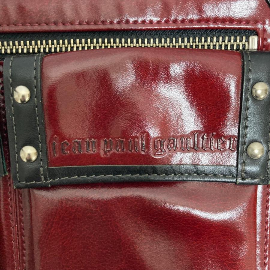 良品 Jean Paul GAULTIER ジャンポールゴルチエ フロントロゴポケット ショルダーバッグ レッド系×ブラック レディース 古着 中古 USED Jean Paul Gaultier（ジャンポール・ゴルチエ） 良品 フロントロゴ