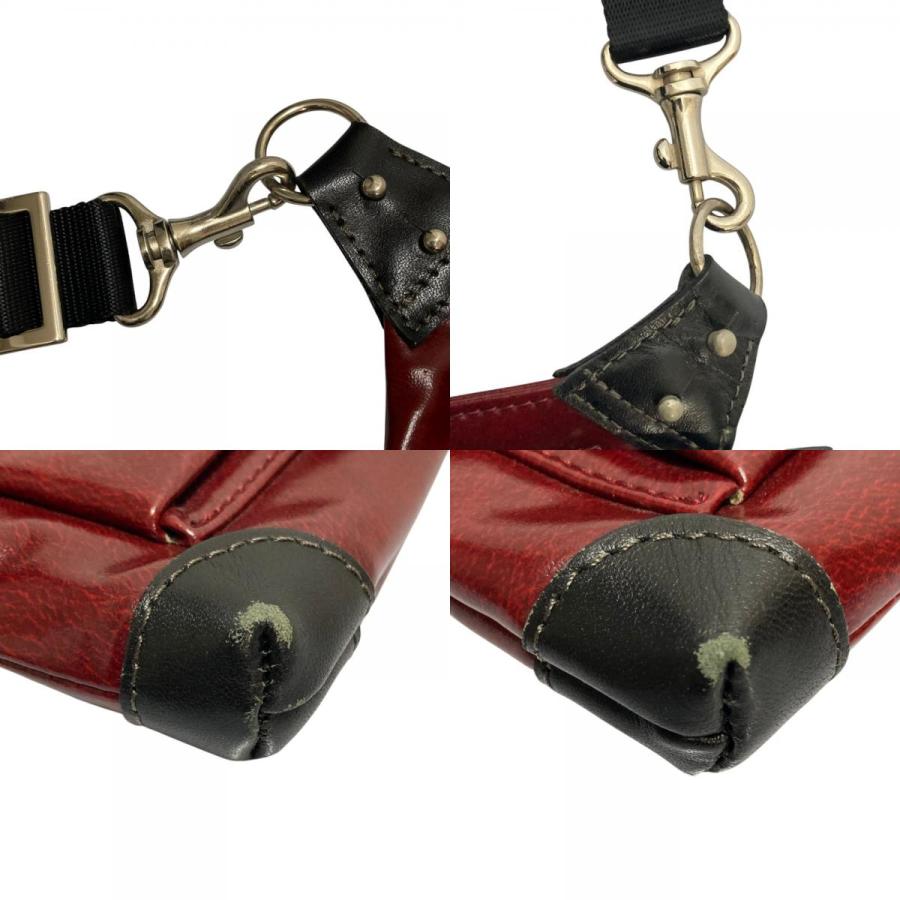 良品 Jean Paul GAULTIER ジャンポールゴルチエ フロントロゴポケット ショルダーバッグ レッド系×ブラック レディース 古着 中古 USED Jean Paul Gaultier（ジャンポール・ゴルチエ） 良品 フロントロゴ