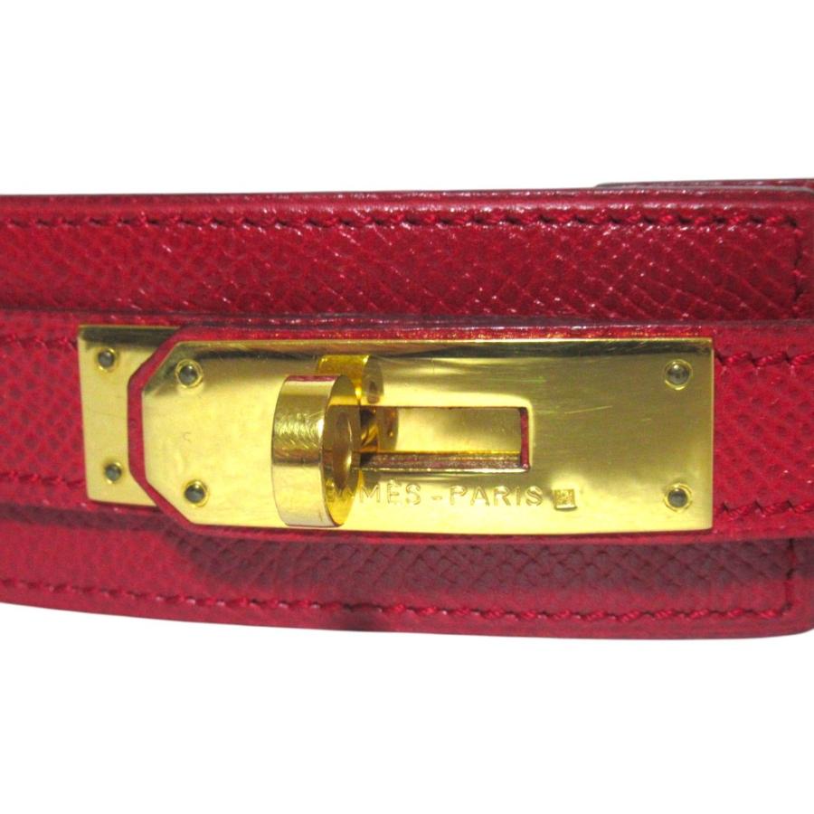 HERMES（エルメス） 美品 ケリー金具 レザーベルト サイズ70 レッド