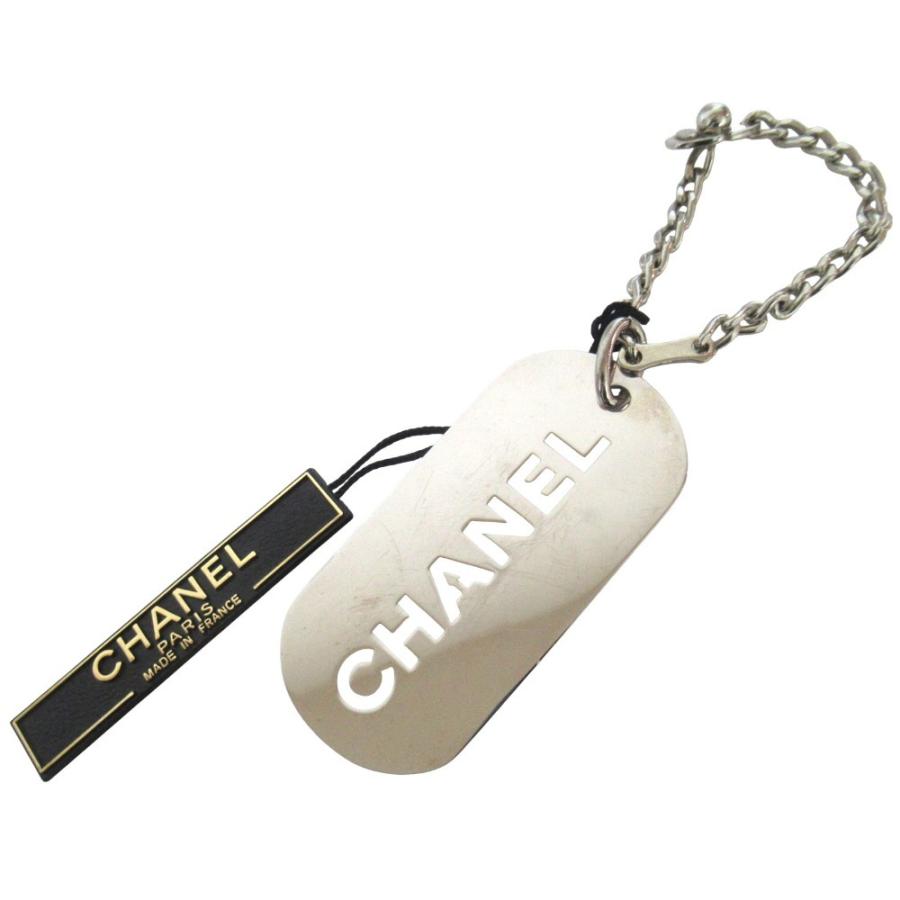 CHANEL（シャネル） 良品 07V CHANEL ドッグタグ ロゴ キーホルダー