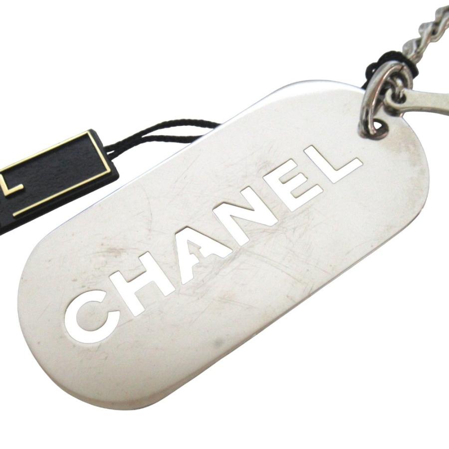 CHANEL（シャネル） 良品 07V CHANEL ドッグタグ ロゴ キーホルダー