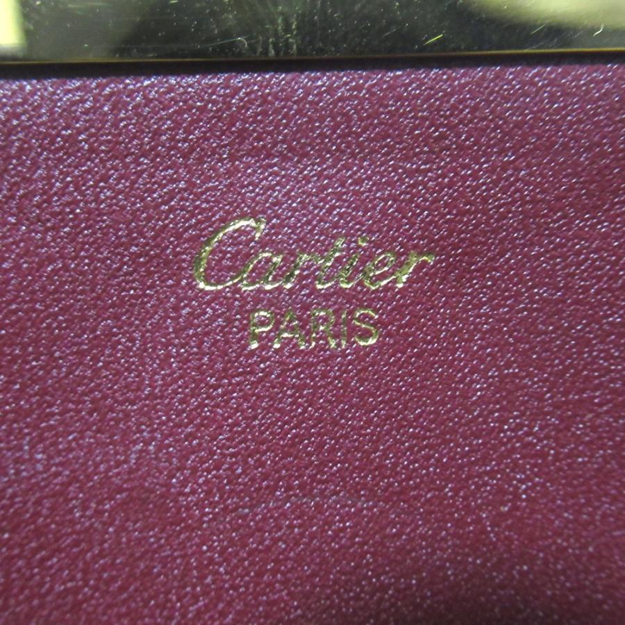 極美品　カルティエ マストライン がま口 ケース　ボルドー　ゴールド金具 Cartier（カルティエ） 良品 マストライン がま口 コインケース 財布