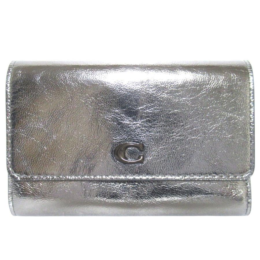 COACHコーチエッセンシャル ミディアム フラップ ウォレット三 つ折り財布 COACH（コーチ） 美品 エッセンシャル ミディアム フラップ ウォレット
