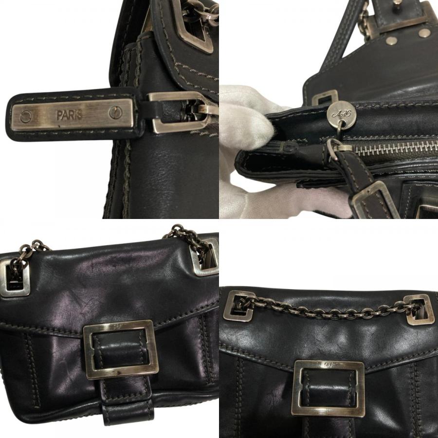 Roger Vivier（ロジェヴィヴィエ） 良品 スクエアバックル レザー 