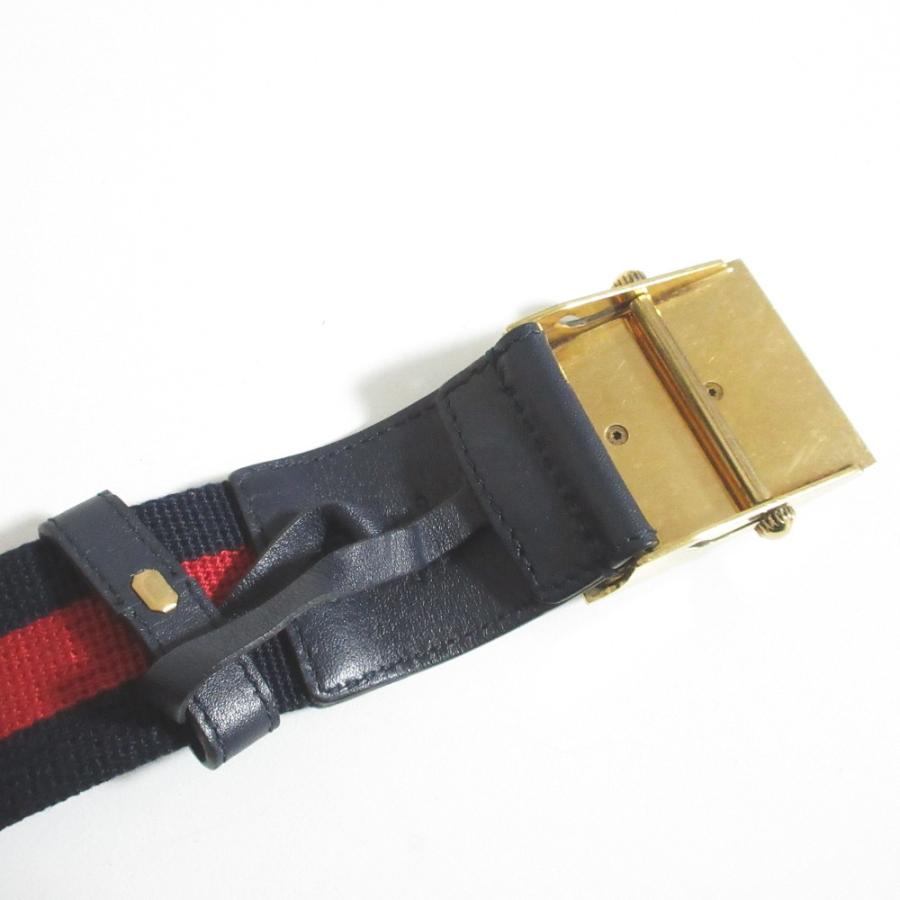 良品 GUCCI グッチ ビー シェリー ウェブストライプ ベルト 429027 85/34 ネイビー レッド メンズ レディース 古着 中古 USED GUCCI（グッチ） 良品 ビー シェリー ウェブストライプ ベルト 429027
