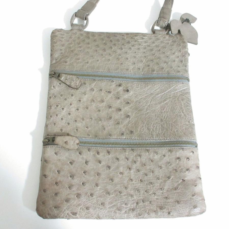 IBIZA（イビサ） 美品 オーストリッチレザー ショルダーバッグ 
