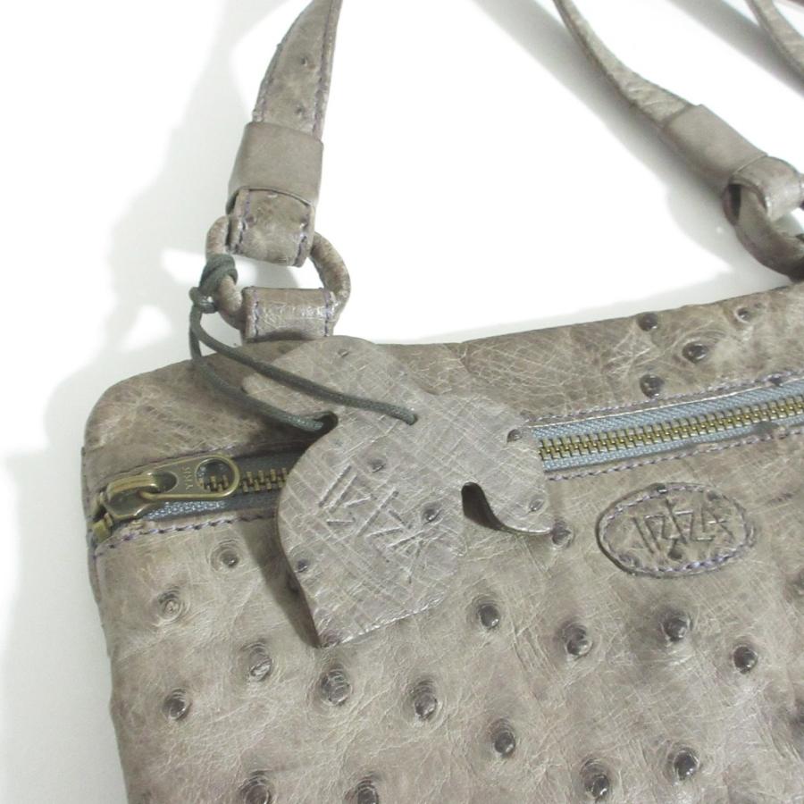 IBIZA（イビサ） 美品 オーストリッチレザー ショルダーバッグ