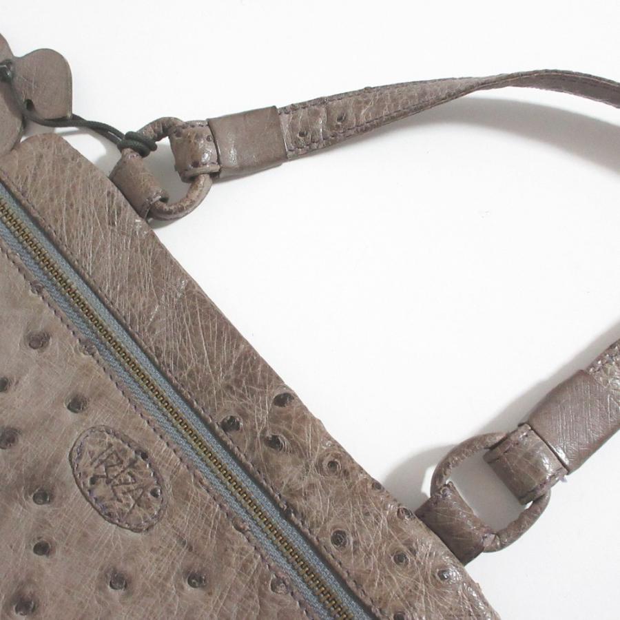 IBIZA（イビサ） 美品 オーストリッチレザー ショルダーバッグ 