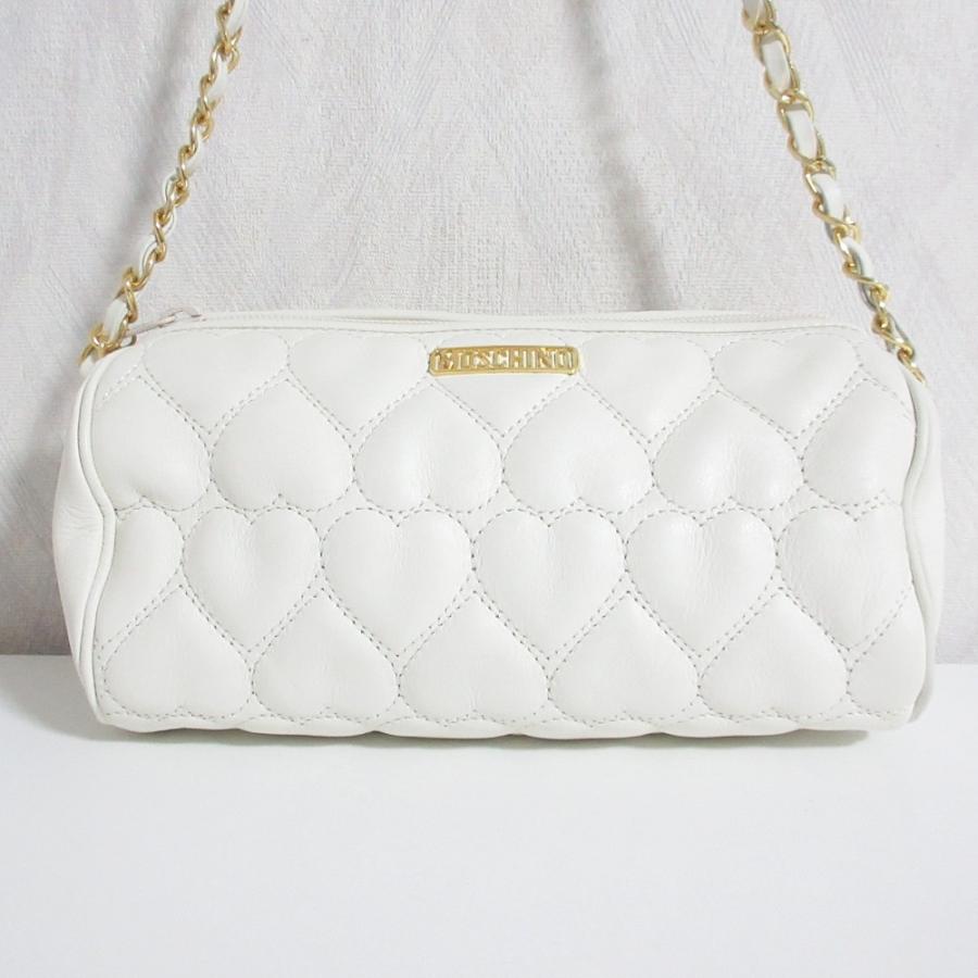 MOSCHINO（モスキーノ） 美品 ハートキルティング ドラム チェーン