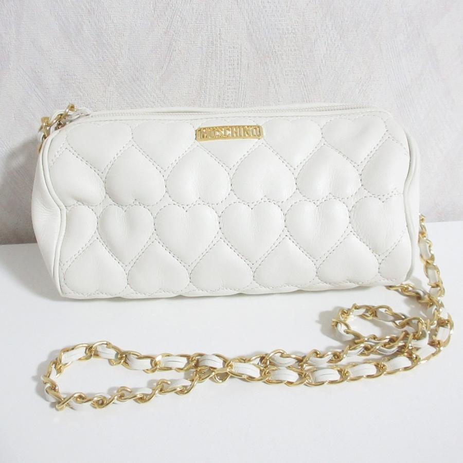 MOSCHINO（モスキーノ） 美品 ハートキルティング ドラム チェーン