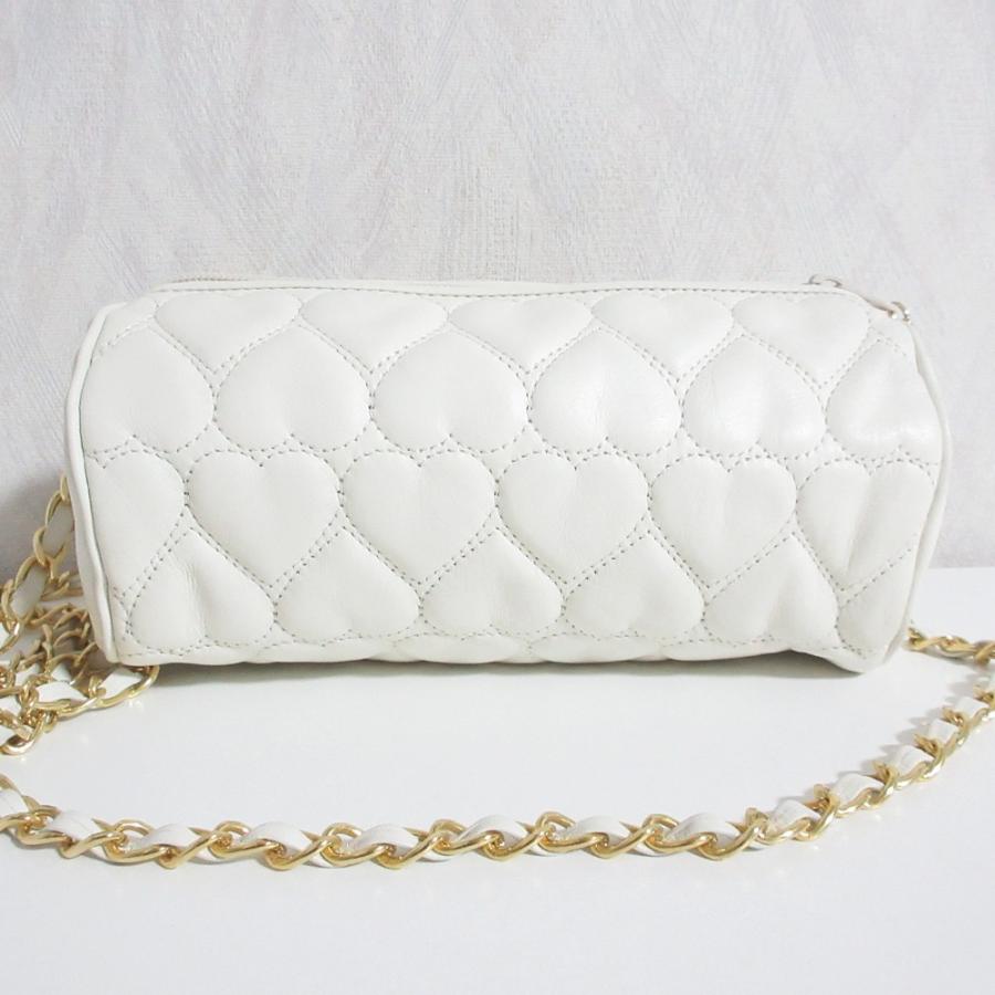 MOSCHINO（モスキーノ） 美品 ハートキルティング ドラム チェーン