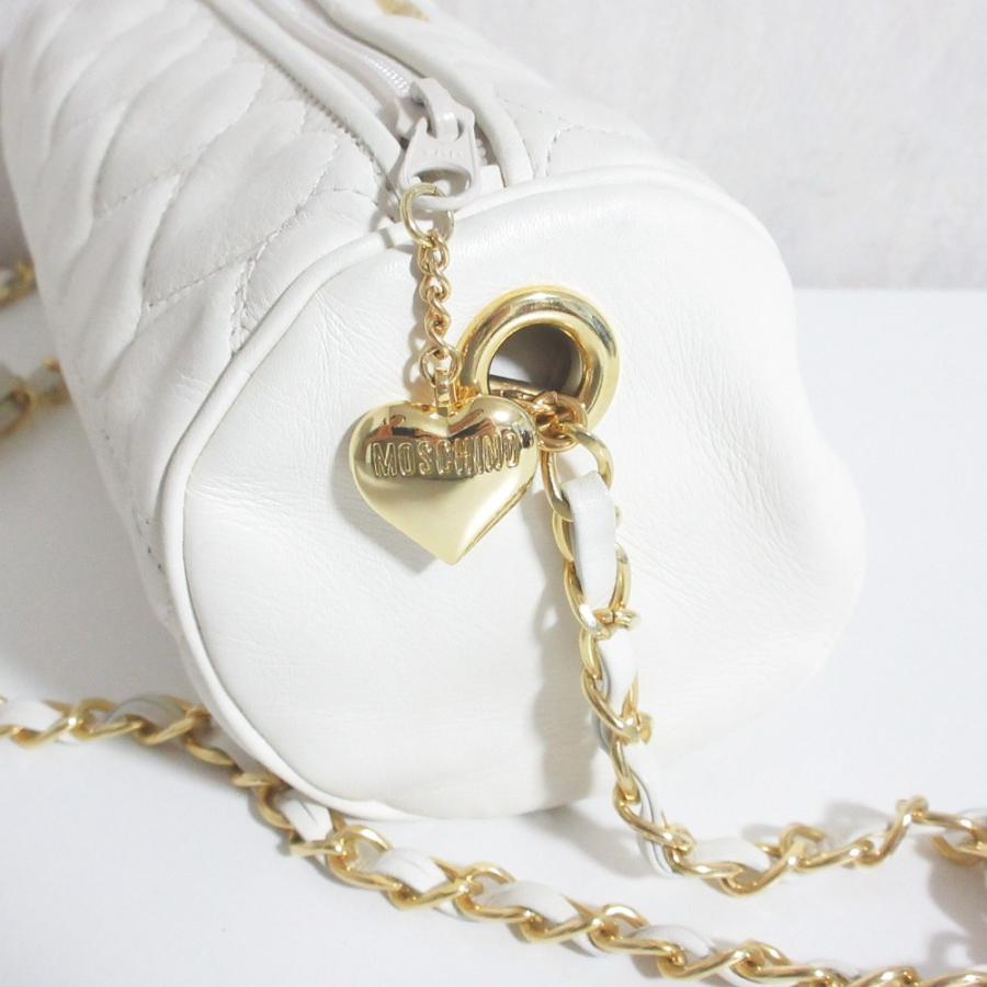 MOSCHINO（モスキーノ） 美品 ハートキルティング ドラム チェーン