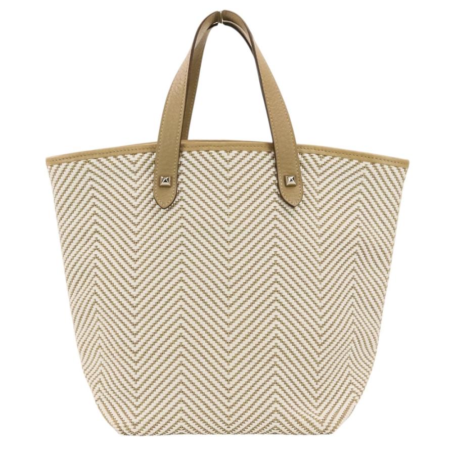 HERMES チェンナイPM アメダバ ヘリンボーントート カバ アメダバ HERMES（エルメス） 良品 カバチェンナイPM トートバッグ ハンドバッグ