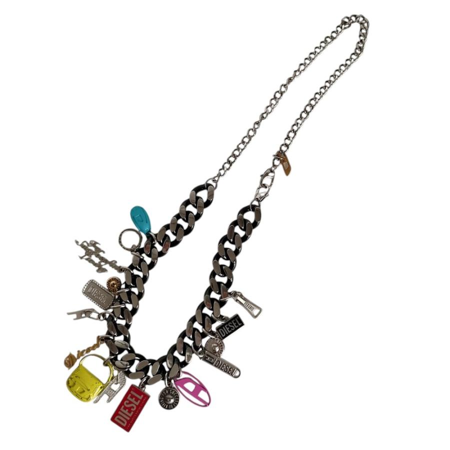 DIESEL（ディーゼル） 良品 メタル ミックスチャーム チェーン