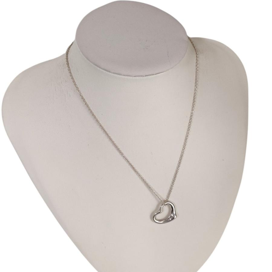 美品　ティファニー　ペレッティ　オープンハート型ネックレス　シルバー925 ロゴ TIFFANY&Co.（ティファニー） 美品 TIFFANY&Co エルサペレッティ