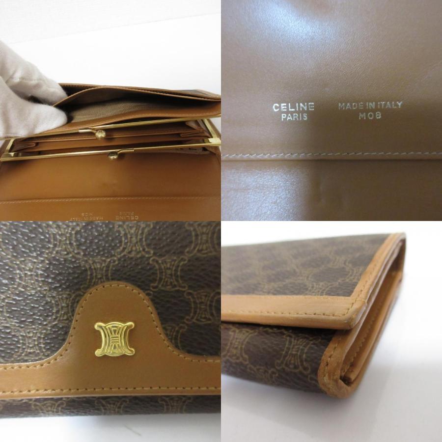 CELINE（セリーヌ） ヴィンテージ マカダム柄 PVC レザー がま口