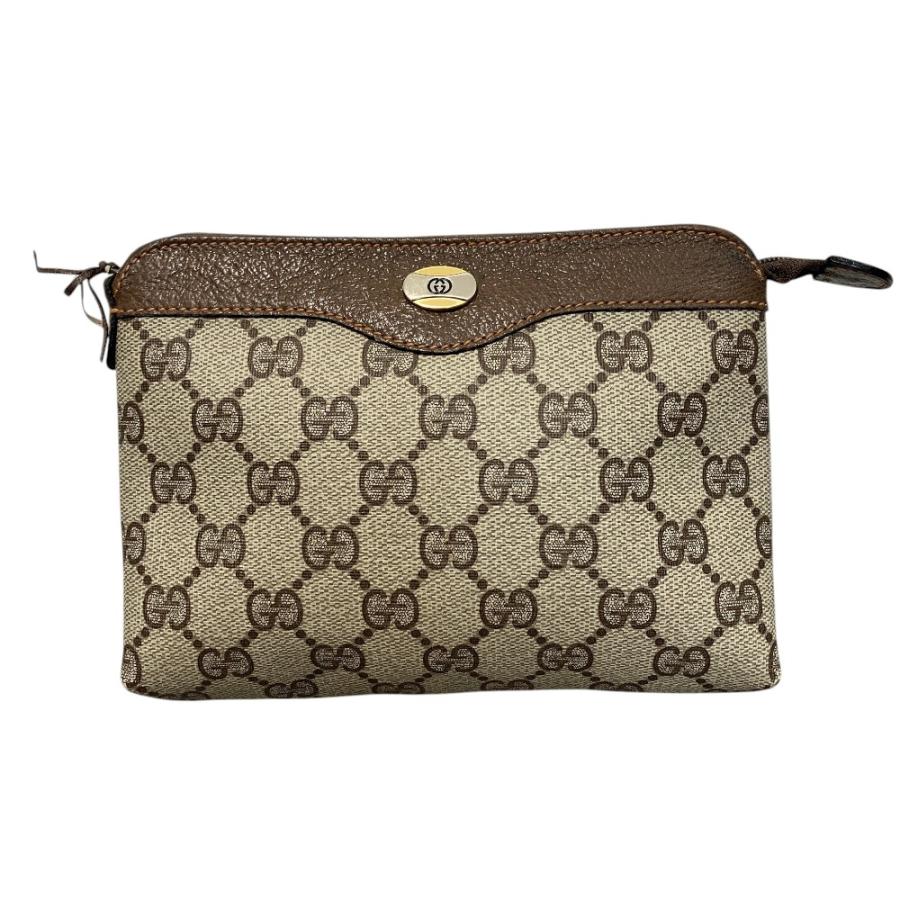 Gucci グッチ オールドグッチ ヴィンテージ GG柄PVCクラッチバッグ