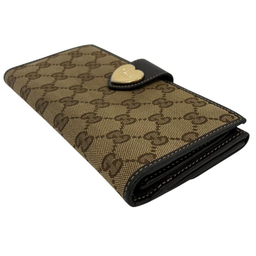 GUCCI（グッチ） 良品 ラブリーハート GGキャンバス ロングウォレット 