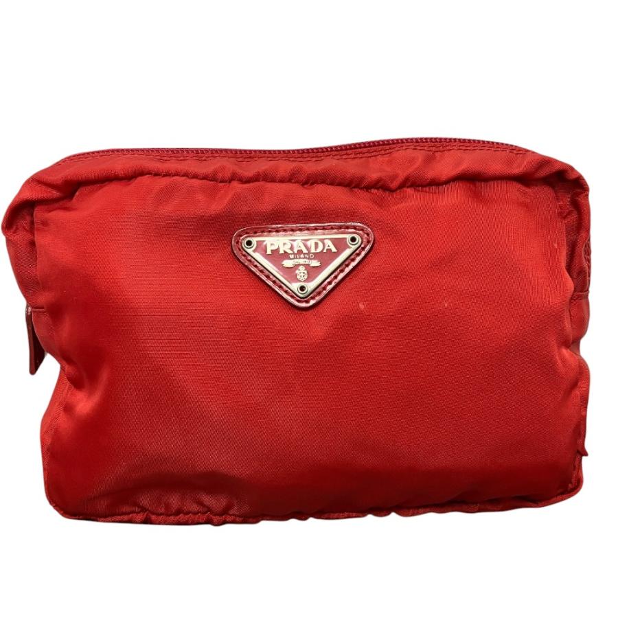 PRADA（プラダ） 良品 トライアングルロゴプレート ナイロン ポーチ