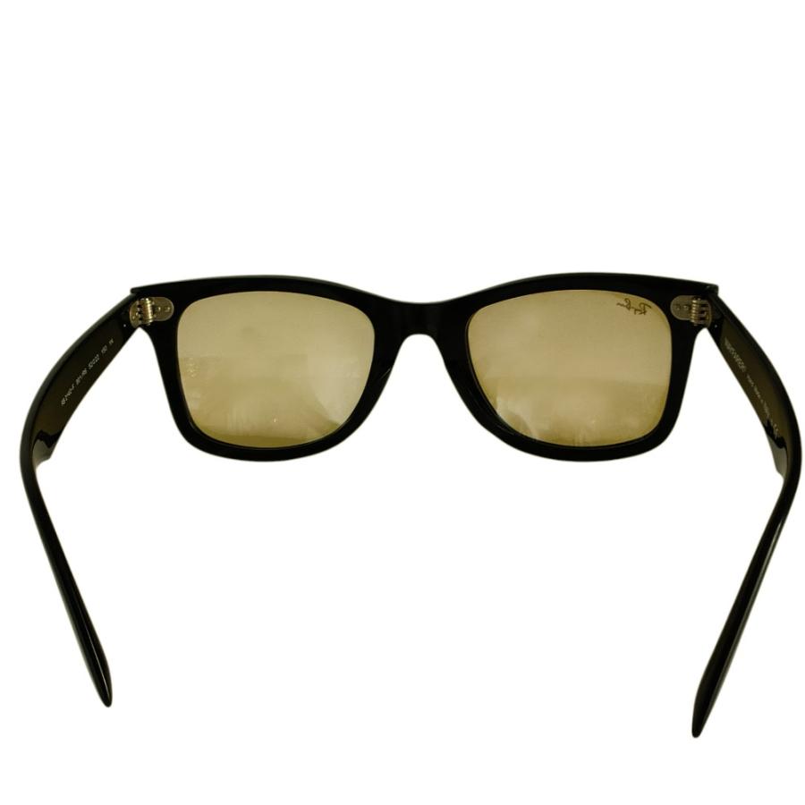 良品 Ray-Ban レイバン ウェイファーラー セルフレーム サングラス 眼鏡 アイウェア RB2140-F 52□22-150 ブラック イエロー メンズ 古着 中古 USED Ray-Ban（レイバン） 良品 ウェイファーラー セルフレーム サングラス