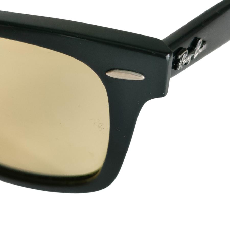 良品 Ray-Ban レイバン ウェイファーラー セルフレーム サングラス 眼鏡 アイウェア RB2140-F 52□22-150 ブラック イエロー メンズ 古着 中古 USED Ray-Ban（レイバン） 良品 ウェイファーラー セルフレーム サングラス