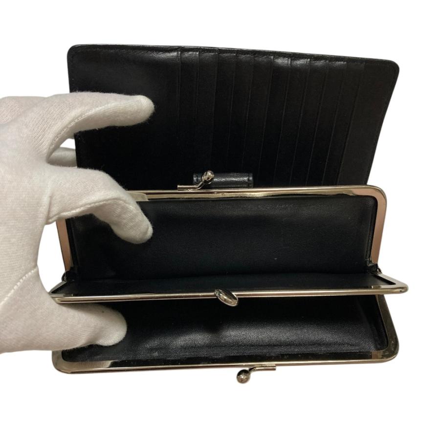 y's ヨウジヤマモト　長財布　がま口　美品　レザー 良品 Y's Yohji Yamamoto ワイズ ヨウジヤマモト レザー がま口 二